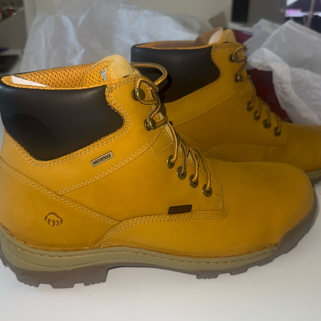 Wolverine Men Boots 13 Tan/Brown W04780 Insulated & Waterproof Nib Work Shoes